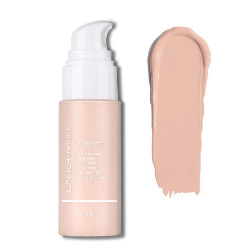 1 Count Long-lasting Matte Foundation, Oil Control Concealer Foundation, Moisturizing Matte Makeup Liquid Foundation