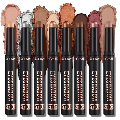 Long Lasting Eyeshadow Stick, 8pcs Waterproof Eyeshadow Pen, Eye Makeup Product for Women & Girls