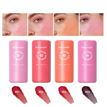 Long Lasting & Lightweight Blush Stick, Glossy Jelly Blusher for Daily Makeup, Multi-use Facial Makeup Products for Blush Lip