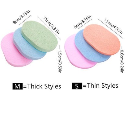 Random Color Thicken Soft Facial Cleaning Sponge, 1 Count Reusable Makeup Remover Facial Cleaning Puffs, Face Washing and Skin Cleansing Pads, Facial Skin Care Puff