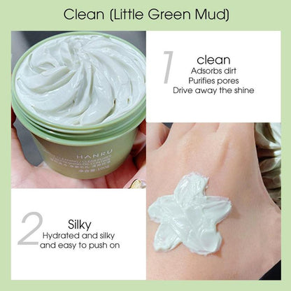 Green Tea Deep Cleansing Mask, Oil Control & Shrink Pores Mud Mask, Moisturizing & Soothing Facial Mask For All Skin Types