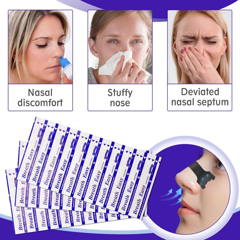 Breathable Anti-snoring Nasal Strip, 120pcs/set Sleeping Snoring Relief Nasal Sticker, Sinus Relief Nasal Patch, Home Product