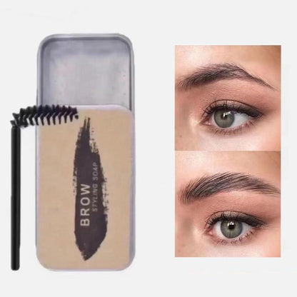 Eyebrow Styling Cream with Eyebrow Brush, Waterproof Long Lasting Eyebrow Setting Soap, Eyebrow Makeup Tool for Women