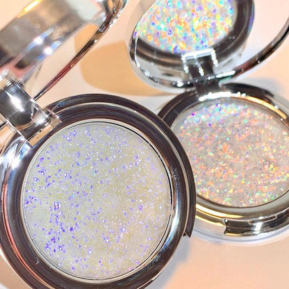 Long-wearing Glitter Eyeshadow Palette Highlighter Palette Powder Palette, Shiny Body Glitter Makeup Highlight Powder, Pearly Face Brightener Makeup Products