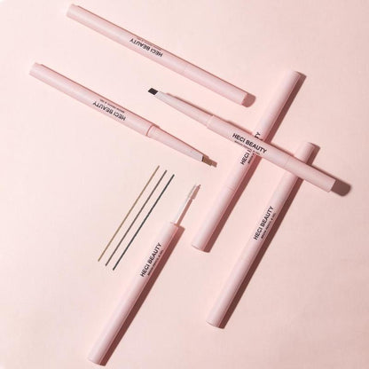 2 in 1 Natural Looking Clear Eyebrow Gel & Eyebrow Pencil, Double Ended Waterproof Long Lasting Eyebrow Makeup Tool, Smudge-proof Tinted Eyebrow Pencil for Women