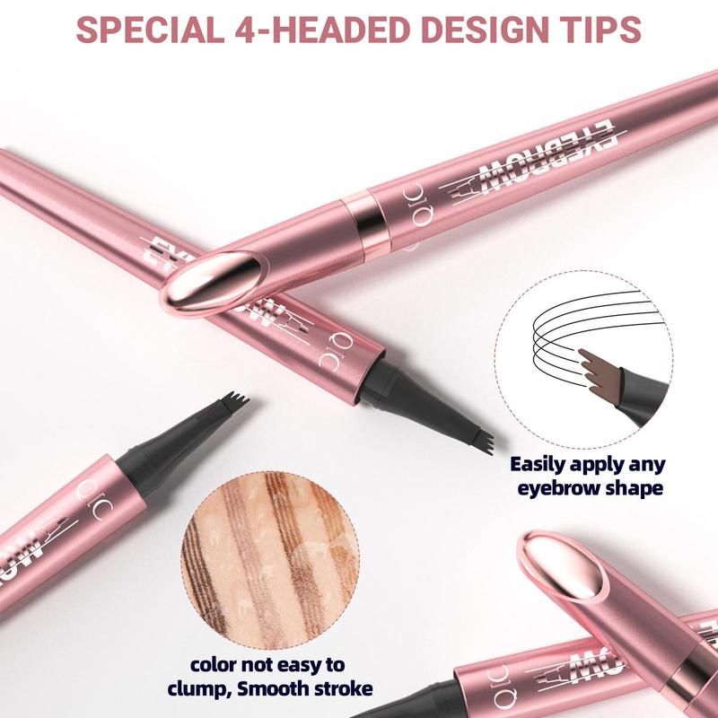 Waterproof Eyebrow Pencil, Long Lasting Eyebrow Liquid Pencil, Brow Styling Brush, Sweat Proof High Pigmented Brow Shading and Filling Pencil, Makeup Tool Easy To Apply