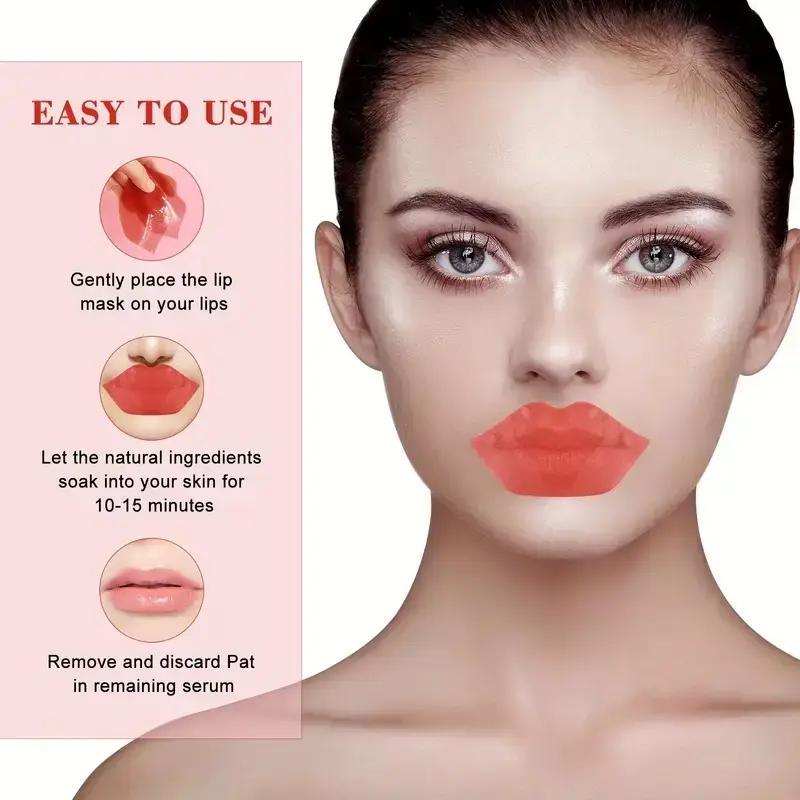 Cherry Moisturizing Plumping Lip Mask, Hydrating Lip Care Mask, Deeply?Hydrate?&?Comfort?Dry Lips, Nourishing Lip Patches, Personal Lip Skin Care Product