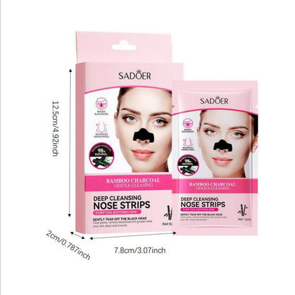 6pcs Blackhead Removal Nose Strips, Bamboo Charcoal Deep Cleansing Nose Strips, For Personal Care