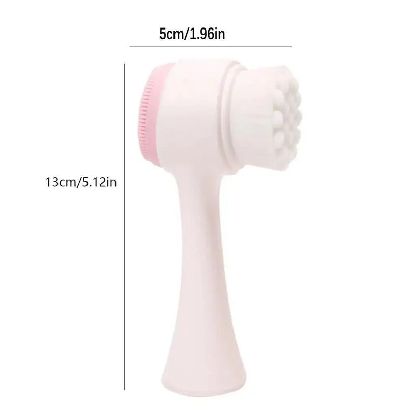 Facial Cleansing Brush, Manual Face Scrubber, Dual Sided Face Cleaning Brush, Great for Pore Cleaning, Exfoliating, Massaging