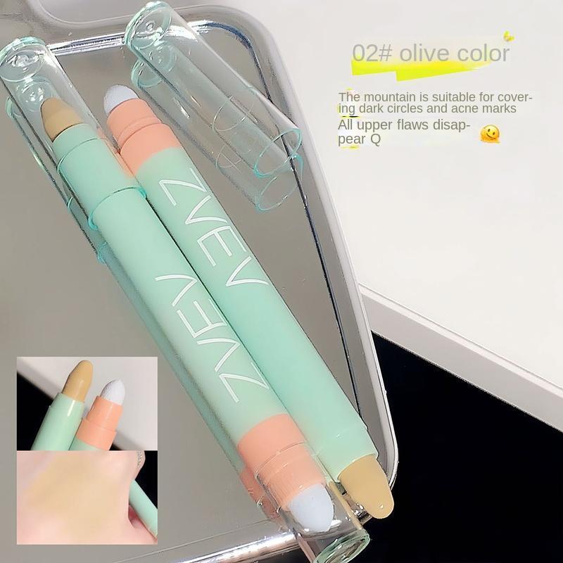 2 In 1 Double-Ended Concealer Pen, 1 Count Long Lasting Concealer Stick, Versatile Lying Silkworm Makeup Pen For Daily Use