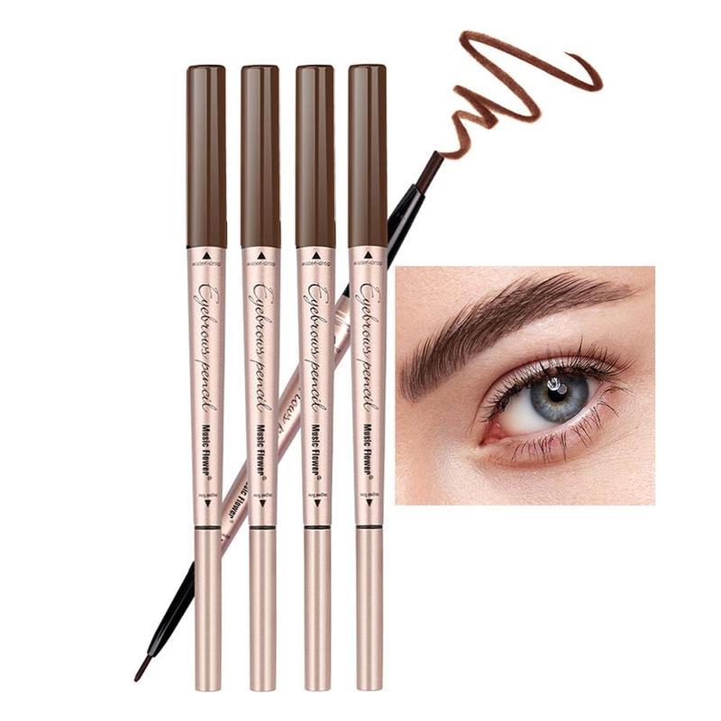 Double Ended Eyebrow Pencil, 1 Count Waterproof Long Lasting Eye Brow Pen, Eyebrow Makeup Tool For Daily Use