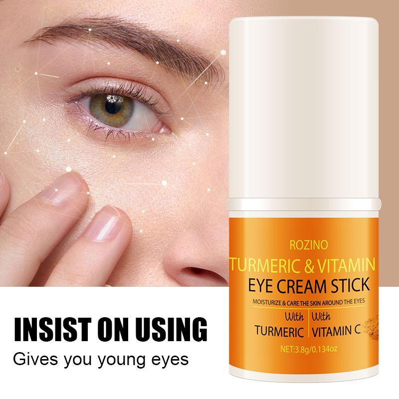 Turmeric Vitamin C Eye Cream Stick, Deep Hydrating & Moisturizing Eye Cream, Reduces The Look Of Fine Lines, Eye Care Product for Women & Men