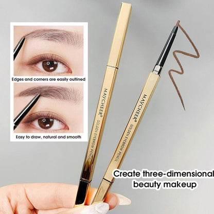 Double-ended Eyebrow Pencil, 1 Count Waterproof Long Lasting Eyebrow Pencil, Brow Styling Brush, Brow Shading & Filling Pencil, Brow Brush Makeup Tool, Eye Brow Makeup Products