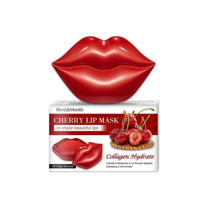 Cherry Jelly Lip Masks, 20pcs/box Replenish Hydrate and Moisturize Skin Slough Off Dead Skin Cells Lip Care Masks