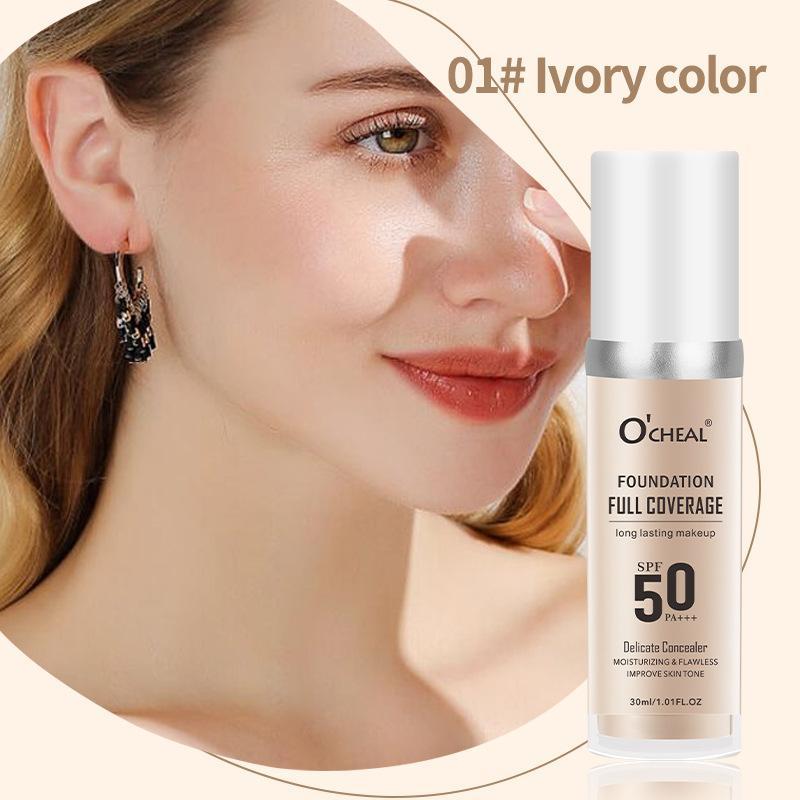 Long-lasting Foundation, Moisturizing Long-lasting Liquid Foundation, Full Coverage Flawless Makeup Cream