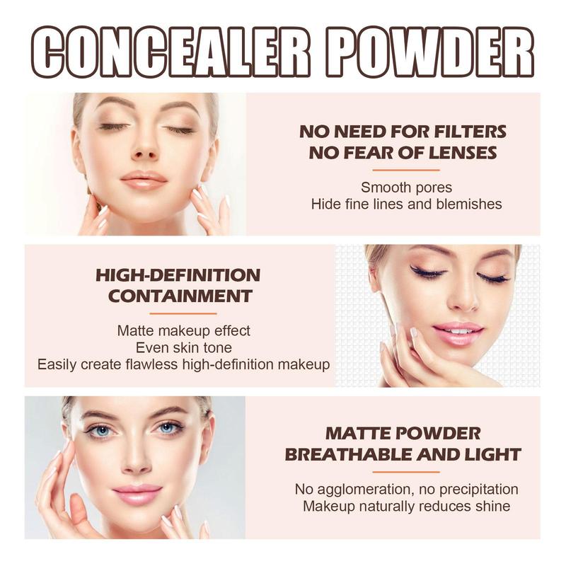 Makeup Products Long-lasting Pressed Powder Foundation, 1 Count Oil Control Matte Powder Palette, Face Makeup Setting Powder, Cosmetic Accessories for Women