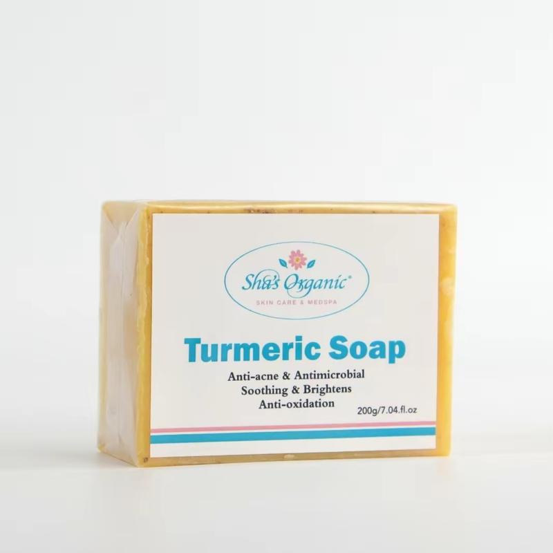 Sha's Skincare Turmeric Cleaner Soap Bar   Pore Acne Facial Cleanser Smooth Cleanser Facial Comfort Gentle Olive