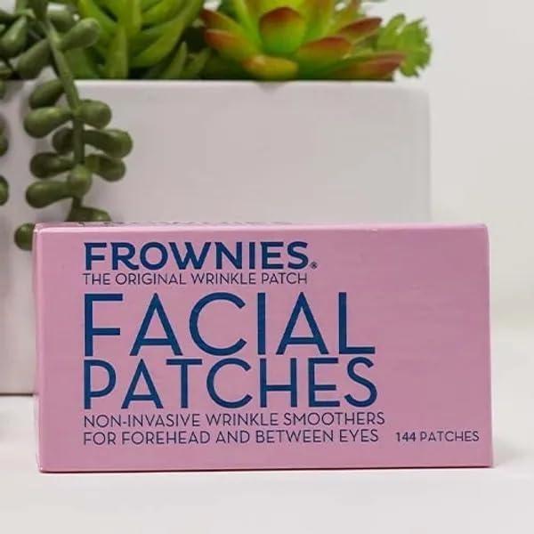 FROWNIES Forehead and Between the Eyes Wrinkle Patches - Hypoallergenic Facial Patches to Smooth & Soften Forehead Wrinkles & Eleven Lines,Face Tape For Wrinkles Overnight Use, 144 Patches