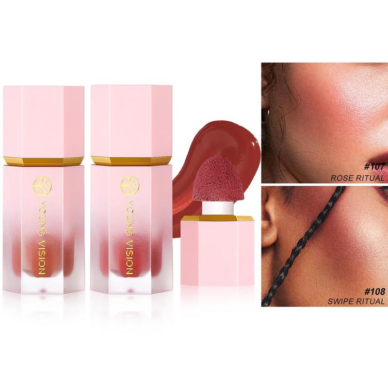 Long Lasting Lightweight Liquid Blusher, Smudge-proof Liquid Blush, Natural Look Blush for Daily Makeup, Blend To Create Your Own Natural and Vibrant Makeup