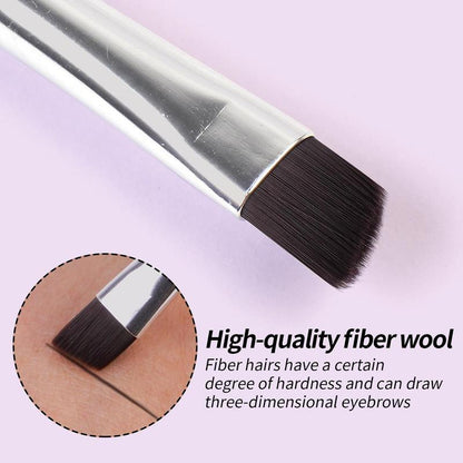 Summer Cosmetic Double-ended Eyebrow Brush, 3 Counts/set Comfort Professional Angled Brow Brush, Eyelash Spoolie Brush, Beauty Makeup Brushes, Durable Smooth Makeup Brush Tool, Summer?Cosmetic Brushes for Makeup