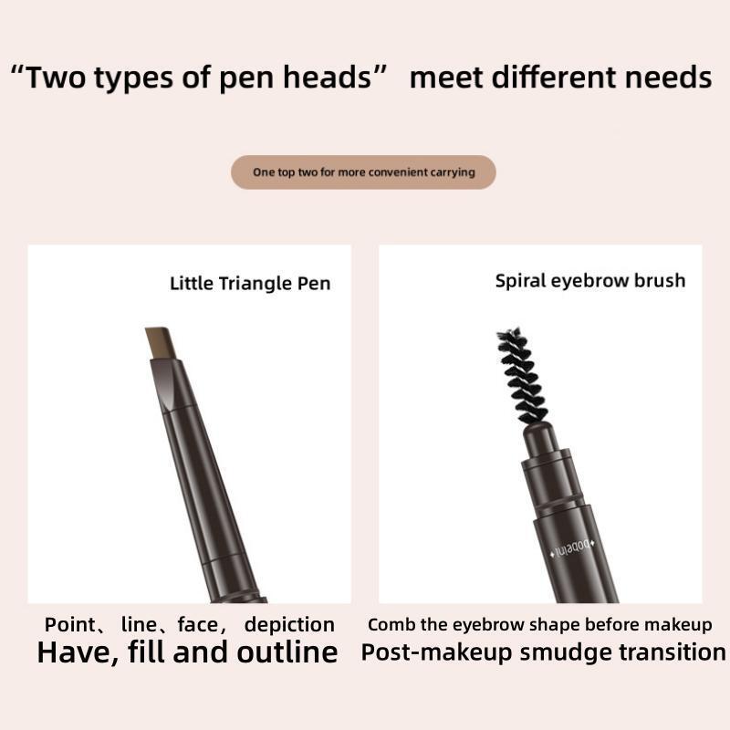 Double-ended Eyebrow Pencil, 1 Count Waterproof Long Lasting Eyebrow Pencil, Brow Styling Brush, Brow Shading & Filling Pencil, Brow Brush Makeup Tool, Eye Makeup Products