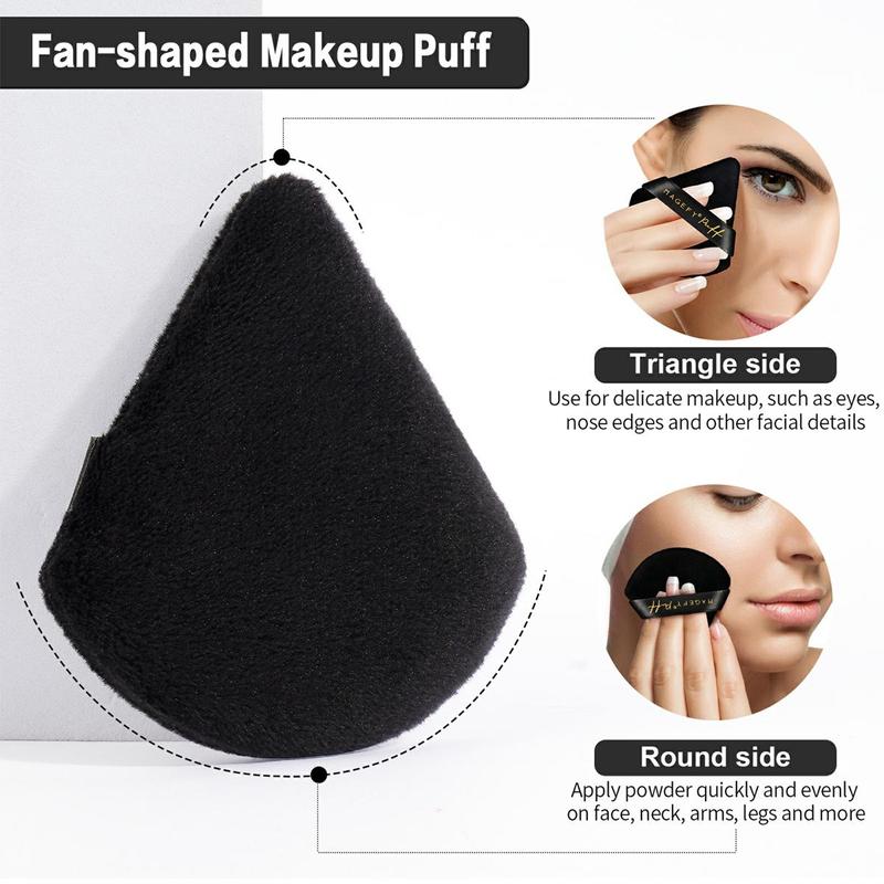 5pcs Triangle Powder Puff, Dry and Wet Use Makeup Puff for Makeup Blending & Facial Detailing, Great for Liquid Foundation, Concealer, Loose Powder