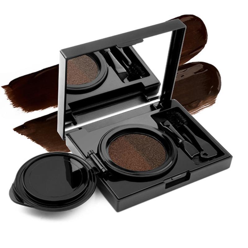 Long Lasting Duo Color Eyebrow Powder with Brush, Eyebrow Powder with Double Ended Brush, Eye Brow Styling Powder, Makeup Accessories