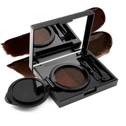 Long Lasting Duo Color Eyebrow Powder with Brush, Eyebrow Powder with Double Ended Brush, Eye Brow Styling Powder, Makeup Accessories