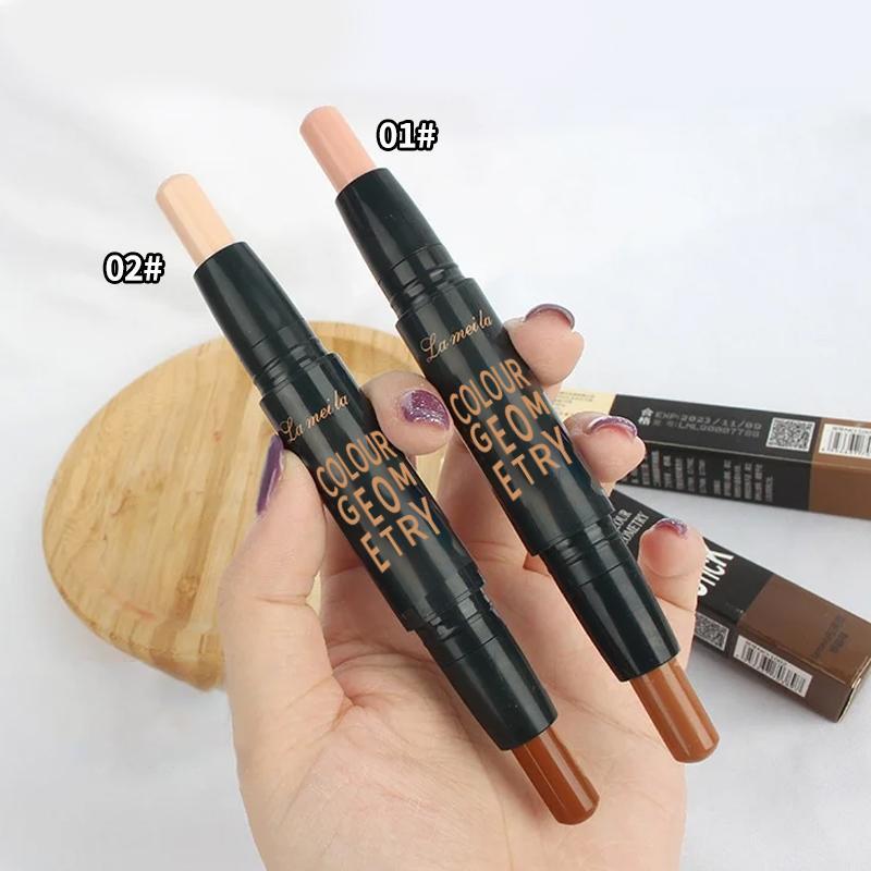 New Cream Stick 2 in 1 Contouring Sticks, Creamy Face Shaping Stick with Light Texture Highlighter for Women Face Primer Base