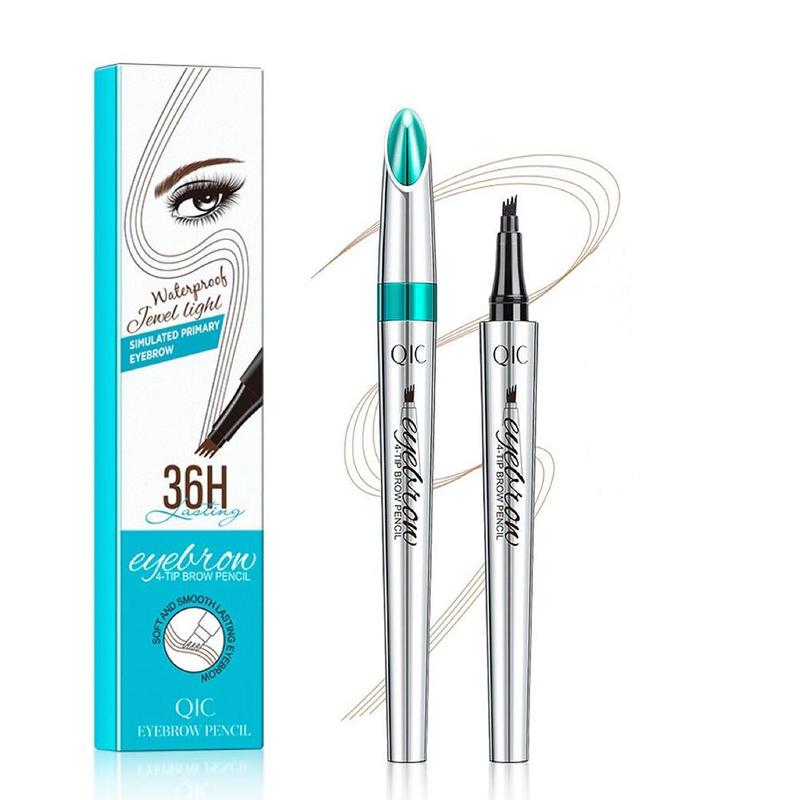 4-Tip Liquid Eyebrow Pencil, Long Lasting Brow Styling Pen, Brow Shading & Filling Pencil, Brow Brush Makeup Tool, Makeup Products