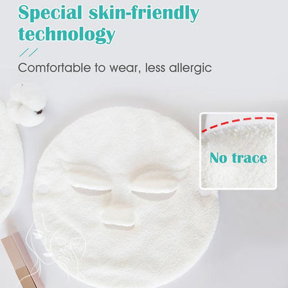 Modern Reusable Fleece Face Mask, Facial Steamer Towel, Ice Towel Mask, Dry & Wet Compress Towel for Home Spa, Facial Skin Care Towel with Elastic Ear Bands