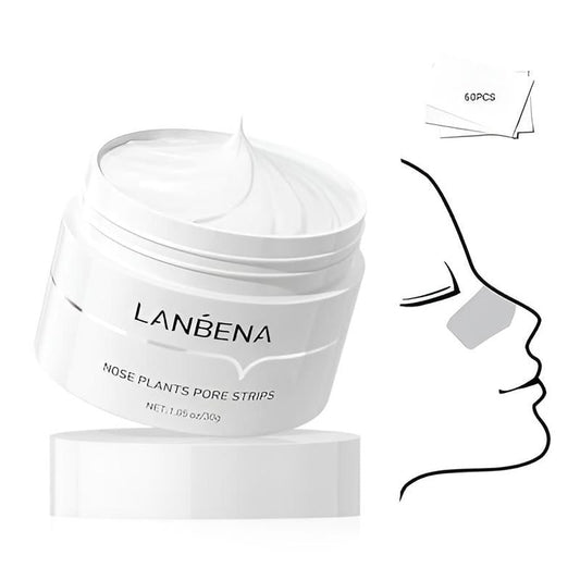 LANBENA Blackhead Remover Peel Off Maskfor Face & Nose,60pcs Nose Strips - 30g Skincare Aloe