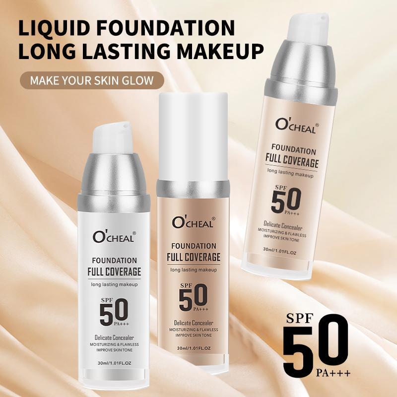 Long-lasting Liquid Foundation, Moisturizing Concealer, Full Coverage Makeup Cream, Makeup Product