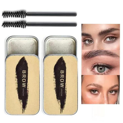 Waterproof 5D Natural and Durable Eyebrow Styling Soap with Brush, Clear Eyebrow Wax & Eyebrow Brush, Eyebrow Soap Kit, Brow Gel with Brush, Eyebrow Styling Gel