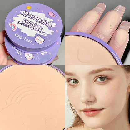 Brightening Matte Powder, 1 Count Oil Control Pressed Powder, Makeup Setting Powder Compact Powder, Matte Concealer Powder,?Cosmetic Gift for Women and Girls