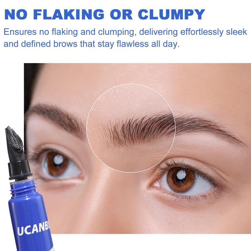 UCANBE Extreme Hold Clear Eyebrow Gel - No Flake, Residue-Free Brow Glue with Built-in Brush - Long-Lasting, Non-Sticky, Easy to Apply - Perfect for Shaping and Defining Eyebrows - Professional Makeup Tool