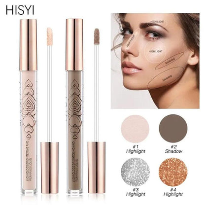 Long Lasting Liquid Highlighter Stick, Shimmering Highlighter For Face & Body, Facial Makeup Product For Women & Girls, Bronzing Drops Skincare Cosmetic