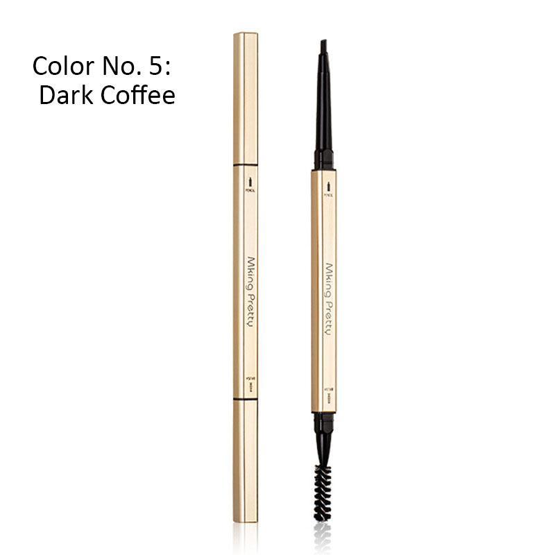 Double-ended Eyebrow Pencil, Gift for GF,?Waterproof Long Lasting Eyebrow Pen with Brow Brush Eye Brow Makeup Products