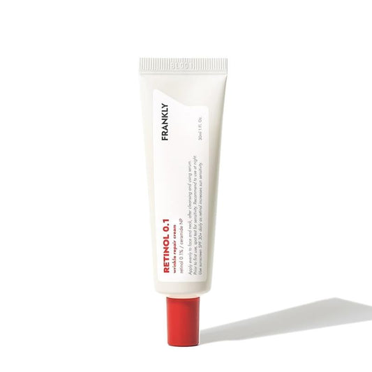 [FRANKLY] Retinol 0.1 Cream - Beginner Retinol | Anti-Aging, Skin Lifting & Restoration | Acne-Prone Skin | Enriched with Ceramides & Natural Ginseng | Night Cream | Made in Korea 1.01 fl. Oz. Moisturizers Skincare