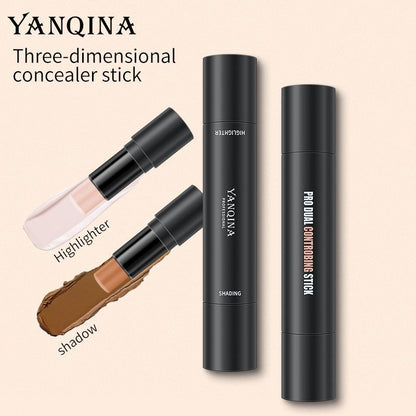 2 in 1 Double-ended Highlighter Stick, Long Lasting Highlighter Stick, Facial Brightening Cosmetics for Women & Girls