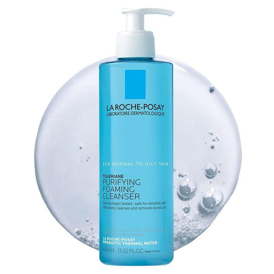 La Roche-Posay Toleriane Purifying Foaming Facial Cleanser, Oil Free Face Wash for Oily Skin and for Sensitive Skin with Niacinamide, Pore Cleanser Won¡¯t Dry Out Skin, Unscented