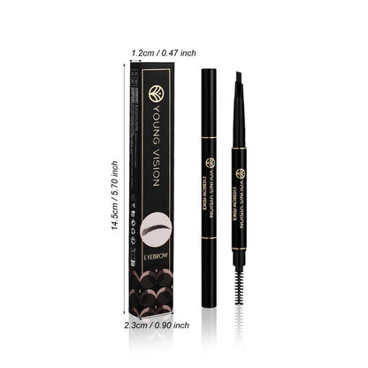 Double-ended Eyebrow Pencil with Eyebrow Brush, 1 Count Long Lasting Eyebrow Pencil, Brow Styling Brush, Brow Shading & Filling Pencil, Eye Brow Makeup Products