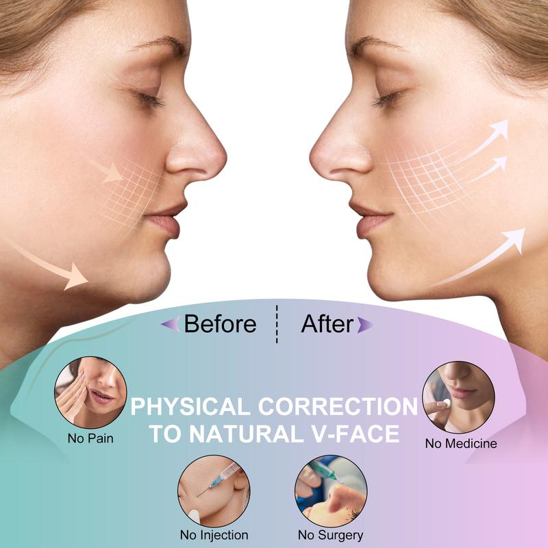 JUSRON 3D Double Chin Reducer Face Strap helps sculpt jawlines and reduce double chins. Made with soft silicone for comfortable wear. Ideal for a more defined facial profile