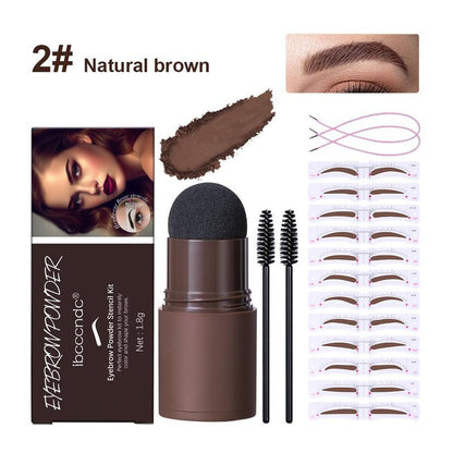 Waterproof Eyebrow Powder Stencil Kit, 1 Set Including 2 Eyebrow Powder Sticks, 4 Ropes, 4 Brushes & 20 Eyebrow Stencil Cards, Eye Brow Shading & Filling Powder, Eye Brow Makeup Products