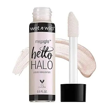 wet n wild MegaGlo Hello Halo Liquid Highlighter Makeup, Shimmer, Glow Halographic Bronzer Smooth