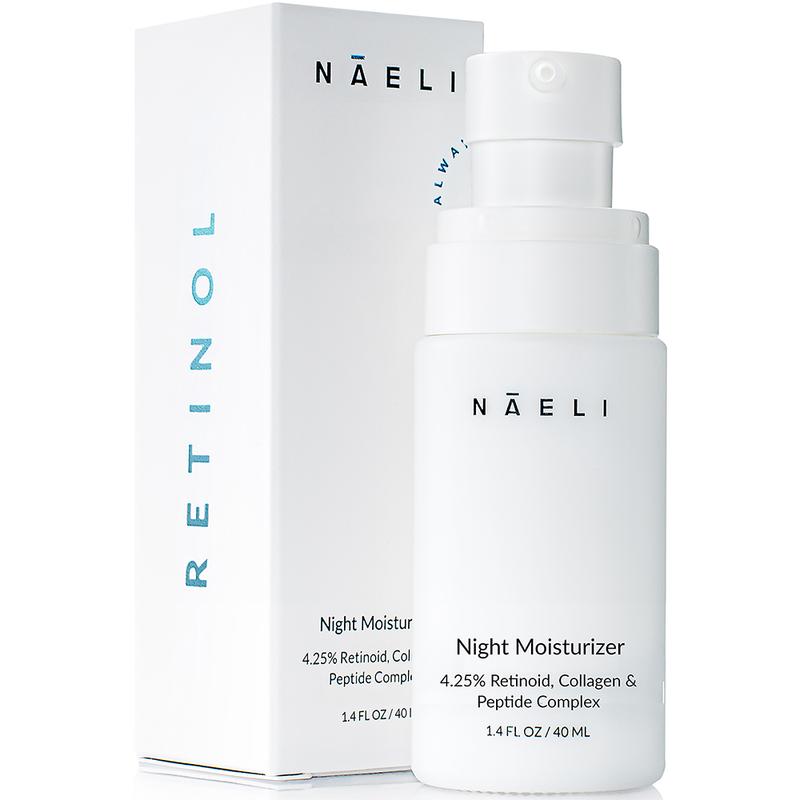 NAELI Retinol Cream - 4.25% Retinoid Night Moisturizer for Face & Neck with Collagen, Peptides & Hyaluronic Acid - Anti Aging Wrinkle Cream, Improves Skin Tone & Texture, 1.4 oz¡­