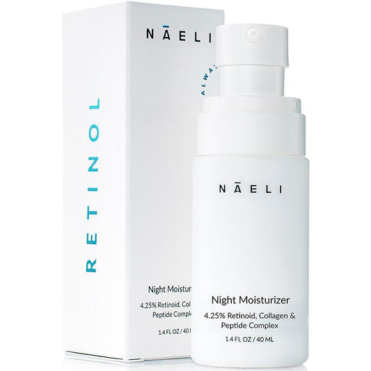 NAELI Retinol Cream - 4.25% Retinoid Night Moisturizer for Face & Neck with Collagen, Peptides & Hyaluronic Acid - Anti Aging Wrinkle Cream, Improves Skin Tone & Texture, 1.4 oz¡­