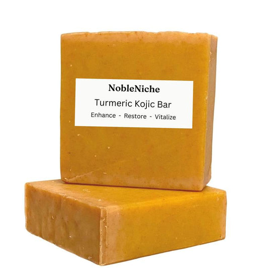 Lemon Turmeric Soap Bar for Face & Body - All Natural Kojic Turmeric Skin Soap - Turmeric Face Soap Reduces Acne, Brightens Scars & Cleanses Skin - 4 Oz Turmeric Bar Soap for All Skin type Cleansing Skincare