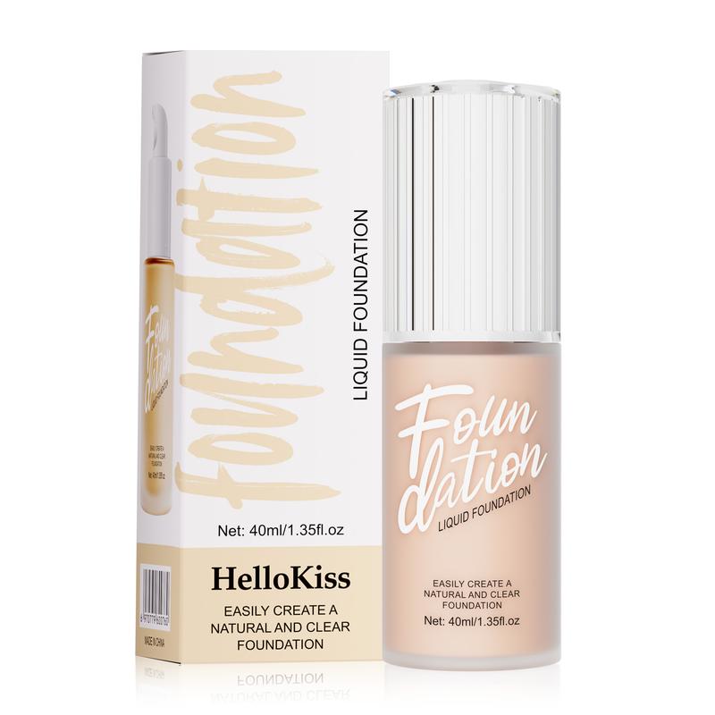 HelloKiss Liquid Foundation Full Coverage Matte Finish Concealer Makeup