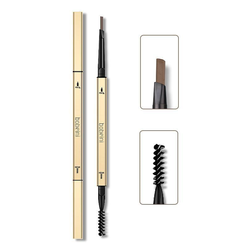 Double-ended Eyebrow Pencil With Eyebrow Brush (1 Piece), Long-lasting Eyebrow Pencil, Women's Daily Makeup Equipment